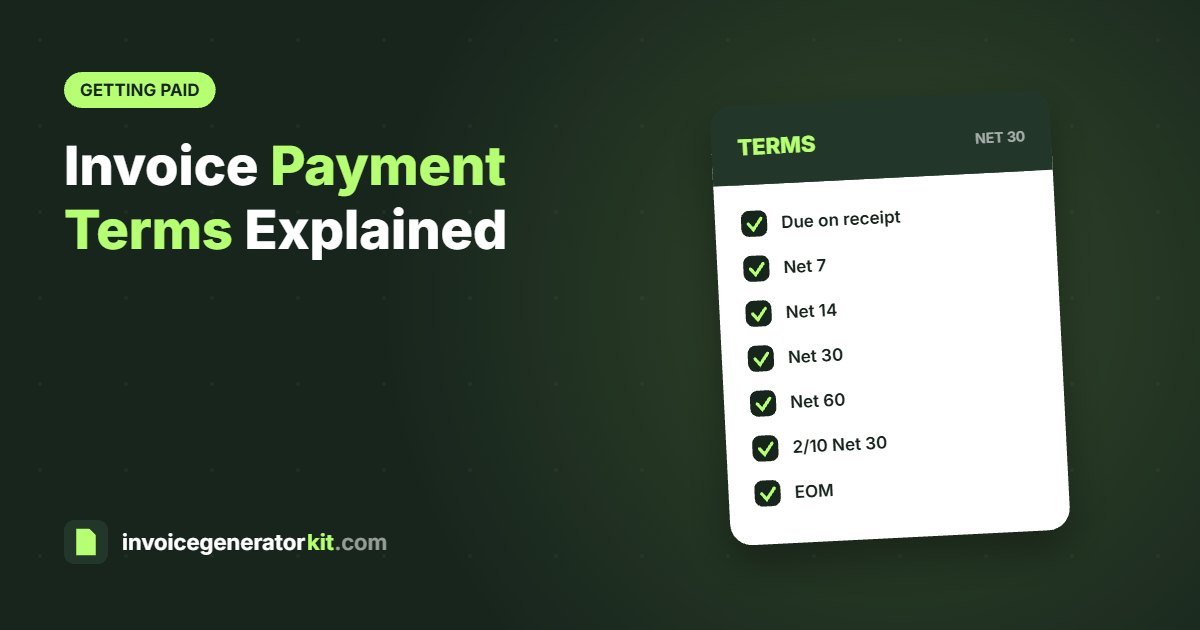 Invoice payment terms explained